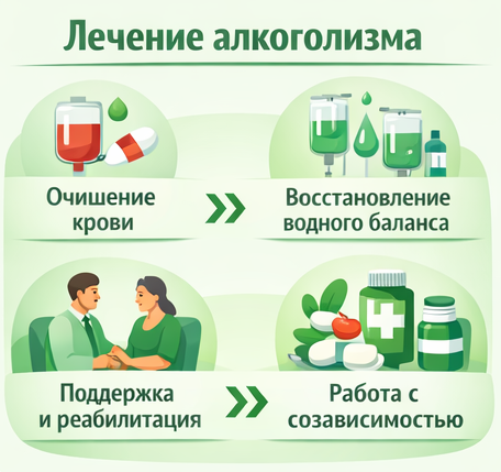 лечение алкоголизма в Заводоуковске этапы